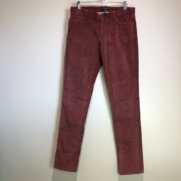 Banana Republic Pants Women’s 27 Corduroy Skinny Ankle Brown Rust Rosey Stretch - Picture 1 of 8